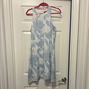 Banana Republic Light Blue Floral Midi Dress